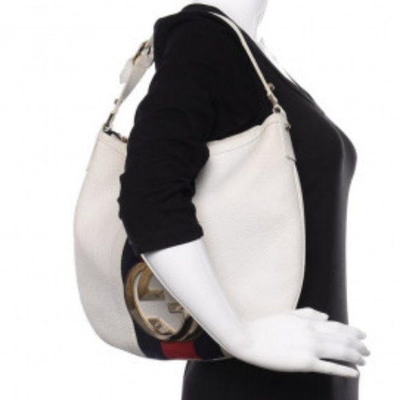 GUCCI White Leather Blondie Hobo Bag - Picture 7 of 7